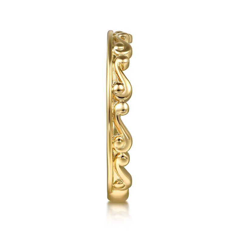 14K Yellow Plain Gold Stackable Ring - Shot 4