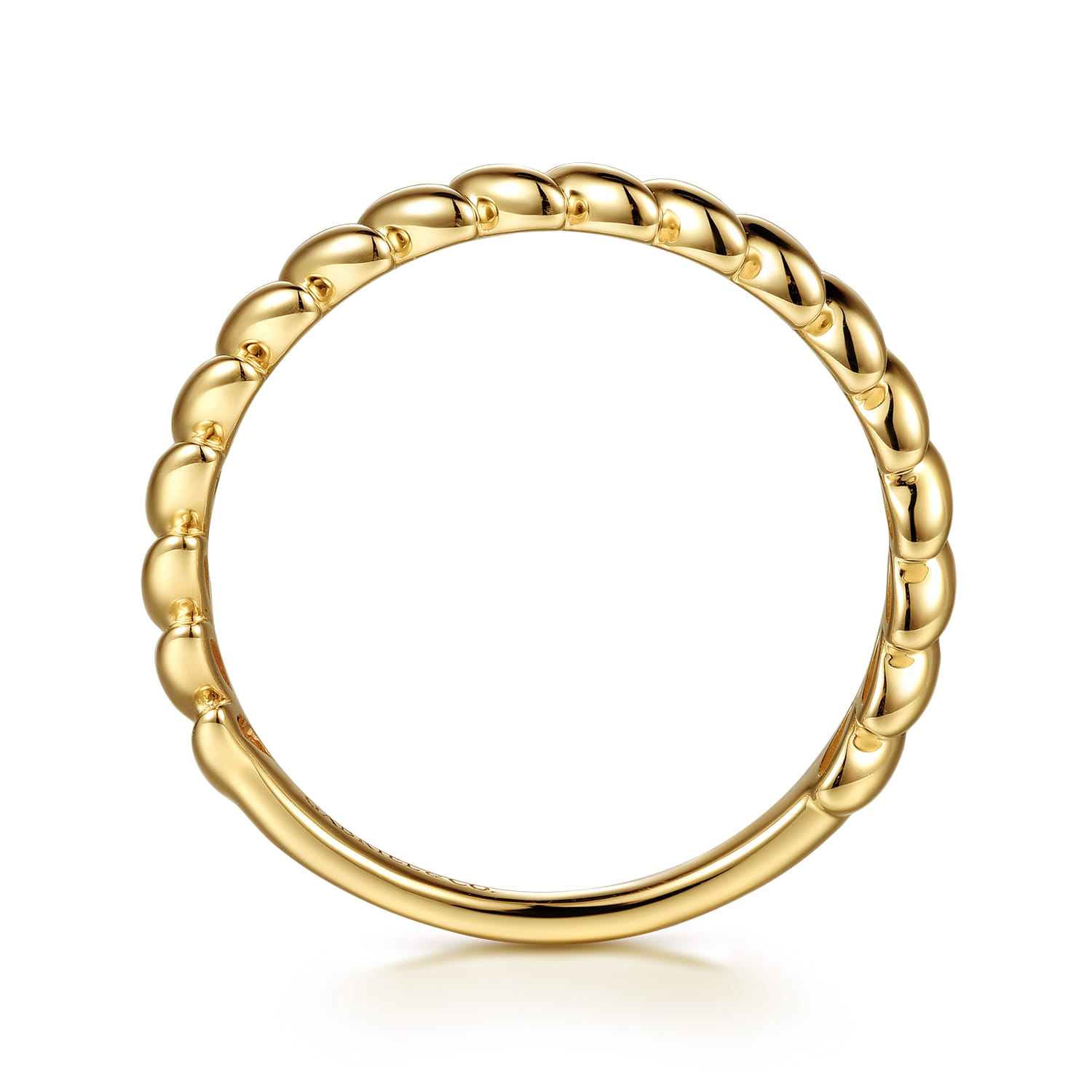 14K Yellow Plain Gold Stackable Ring - Shot 2