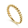 14K Yellow Plain Gold Stackable Ring