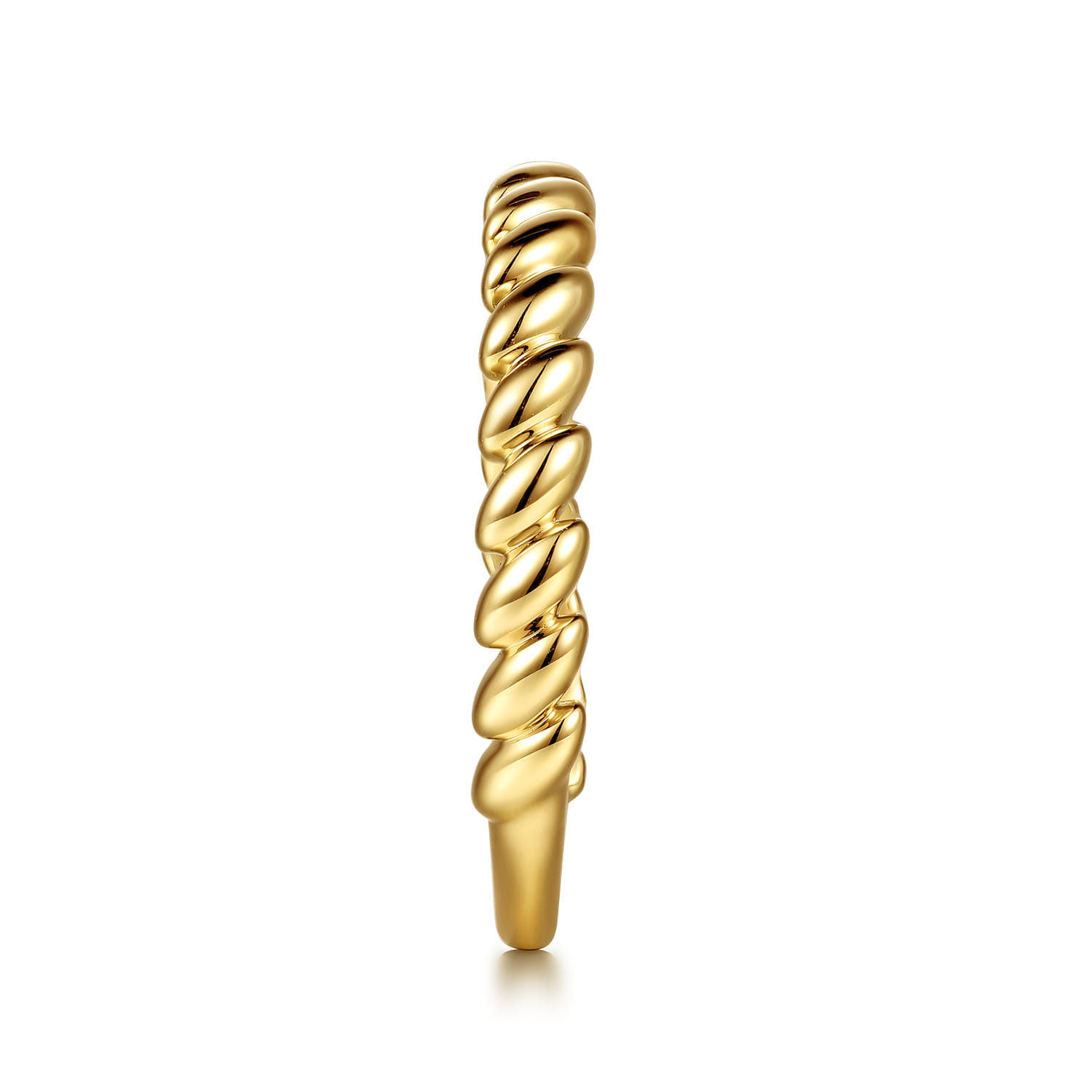 14K Yellow Plain Gold Stackable Ring - Shot 4