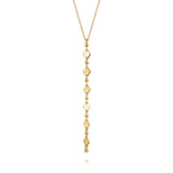 14K Yellow Plain Gold Vertical Bar Necklace