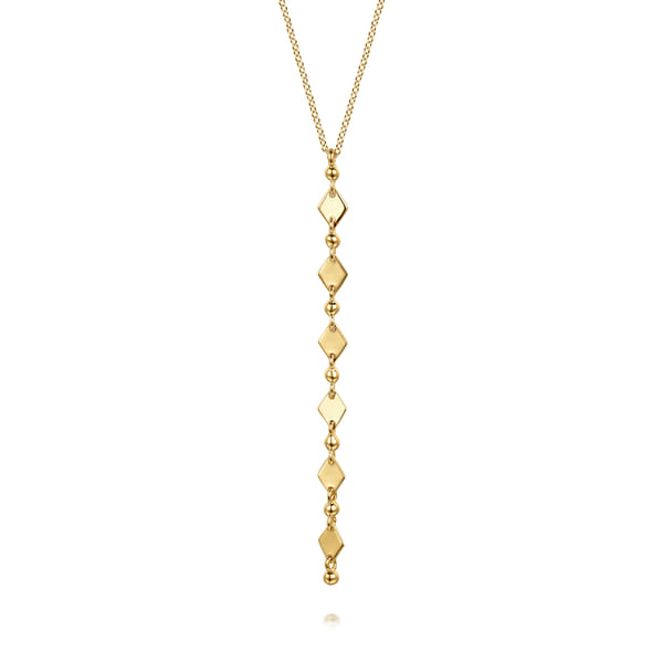 9ct Yellow Gold 4.9mm x 39.7mm Vertical Bar Adjustable Necklace 41cm-43cm main image 1