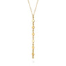 14K Yellow Plain Gold Vertical Bar Necklace