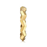 14K Yellow Plain Gold Zig-Zag Stackable Ladies Ring