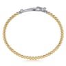 14K Yellow White Gold Bujukan Diamond Bangle - 0.85 ct