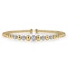 14K Yellow-White Gold Bujukan Diamond Stations Bangle - 0.35 ct