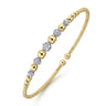 14K Yellow-White Gold Bujukan Diamond Stations Bangle - 0.33 ct