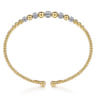 14K Yellow-White Gold Bujukan Diamond Stations Bangle - 0.33 ct