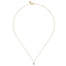 14K Yellow  White Gold Diamond Flower Pendant Necklace - 0.09 ct