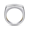 14K Yellow-White Gold Faceted Ring in High Polished Finish