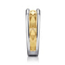 14K Yellow-White Gold Faceted Ring in High Polished Finish