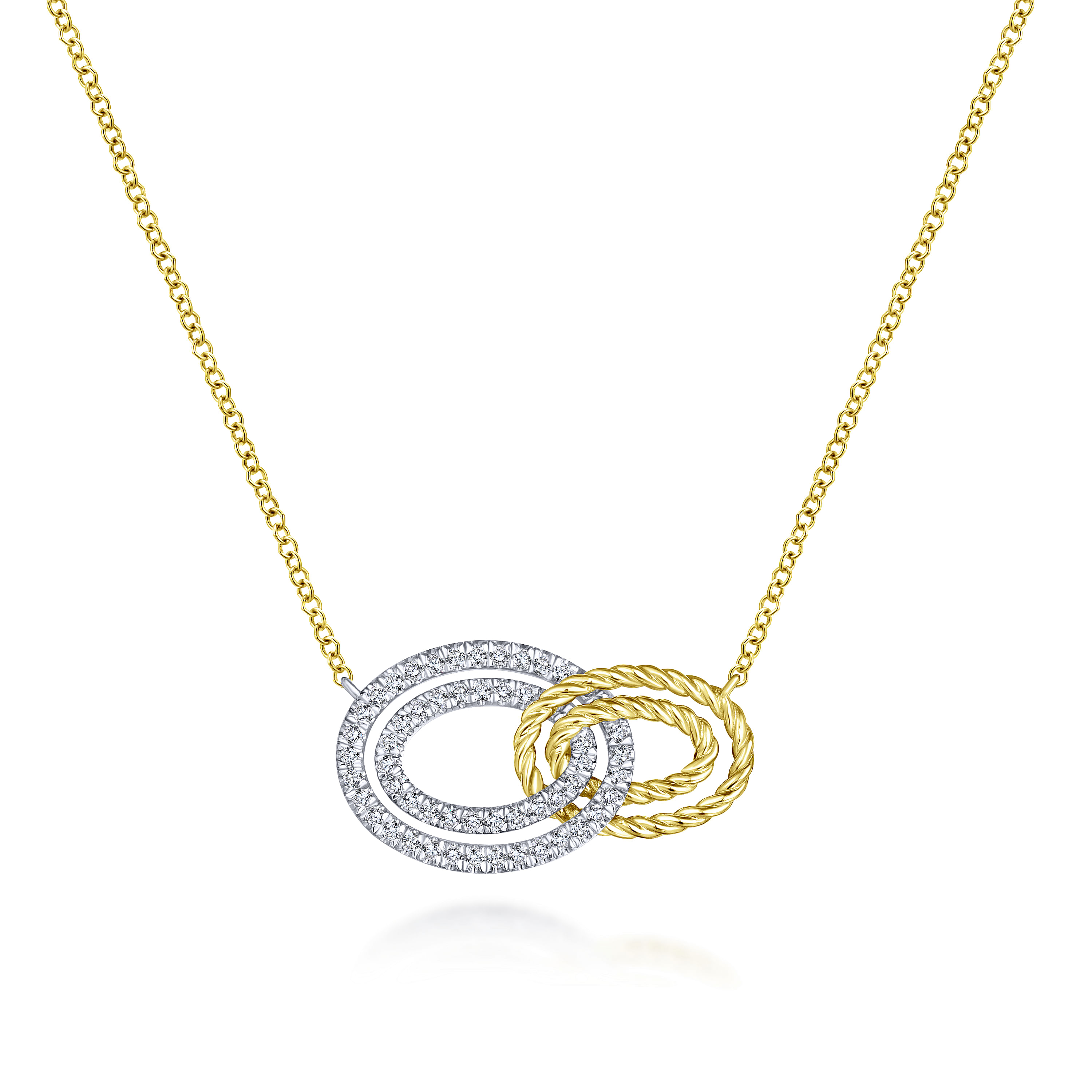 14K-Yellow-White-Gold-Interlocking-Oval-Link-Diamond-Pendant-Necklace1