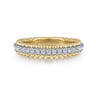14K Yellow-White Gold Matching Wedding Band - 0.3 ct