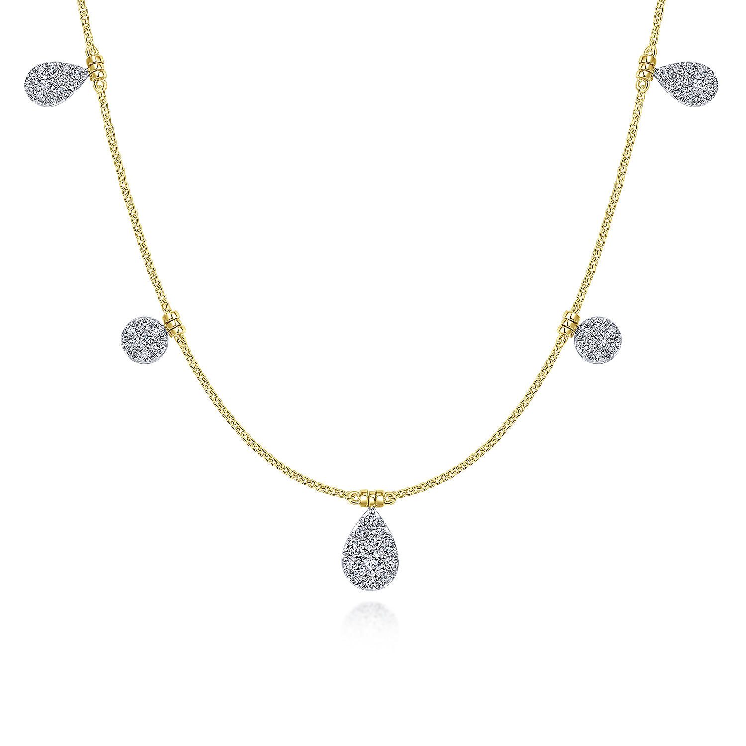 14K Yellow-White Gold Necklace