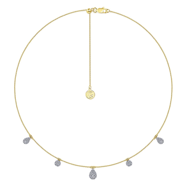 14K Yellow-White Gold Necklace