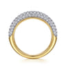 Fancy Wedding Ring in 14k Yellow/white Gold with Round Natural Diamond at Gabriel & Co.