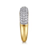 Fancy Wedding Ring in 14k Yellow/white Gold with Round Natural Diamond at Gabriel & Co.