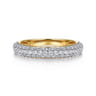 Fancy Wedding Ring in 14k Yellow/white Gold with Round Natural Diamond at Gabriel & Co.