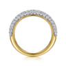 Fancy Wedding Ring in 14k Yellow/white Gold with Round Natural Diamond at Gabriel & Co.