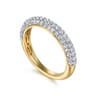 Fancy Wedding Ring in 14k Yellow/white Gold with Round Natural Diamond at Gabriel & Co.