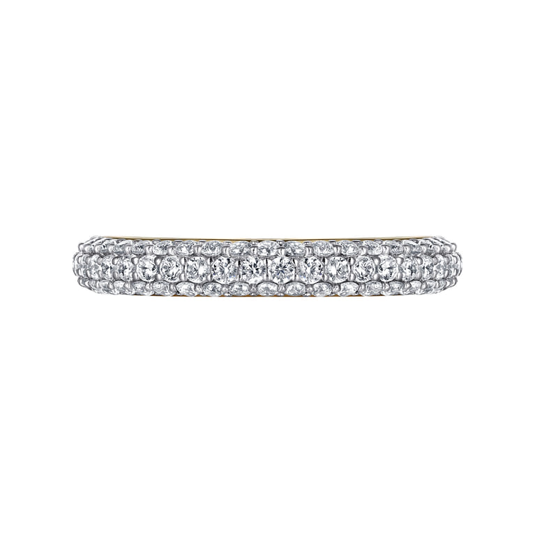 Fancy Wedding Ring in 14k Yellow/white Gold with Round Natural Diamond at Gabriel & Co. - Shot 6