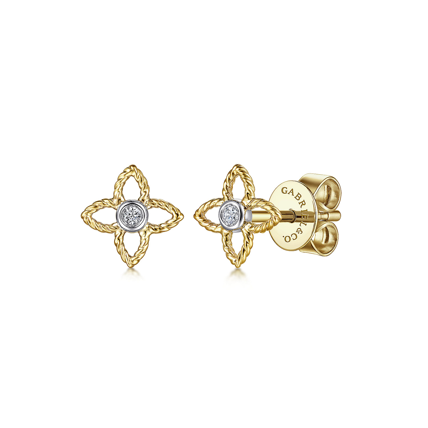 14K-Yellow-White-Gold-Quatrefoil-Twisted-Rope-and-Diamond-Stud-Earrings1