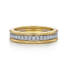Straight Wedding Ring in 14k Yellow/white Gold with Round Natural Diamond at Gabriel & Co.