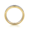 Straight Wedding Ring in 14k Yellow/white Gold with Round Natural Diamond at Gabriel & Co.