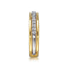Straight Wedding Ring in 14k Yellow/white Gold with Round Natural Diamond at Gabriel & Co.