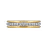 Straight Wedding Ring in 14k Yellow/white Gold with Round Natural Diamond at Gabriel & Co.