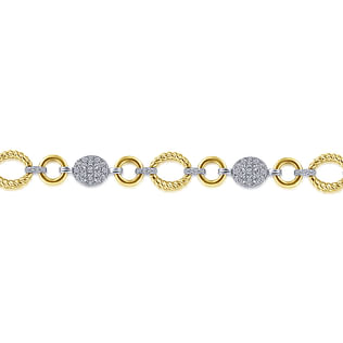 14K-Yellow-White-Gold-Twisted-Rope-Link-Bracelet-with-Pave-Diamond-Cluster-Stations2