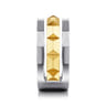 14K Yellow-White Gold Wide Faceted Ring in High Polished Finish