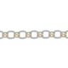 14K Yellow and White Gold Bracelet with Alternating Links and Pave Diamonds - 2.26 ct