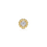 14K Yellow and White Gold Bujukan Diamond Single Flatback Stud Earring - 0.03 ct