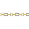 14K Yellow and White Gold Diamond Bracelet with Alternating Links - 0.5 ct