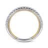 14K Yellow and White Gold Diamond Matching Wedding Band - 0.24 ct