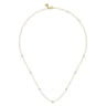 14K Yellow and White Gold Diamond Station Necklace - 0.08 ct