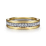 14K Yellow and White Gold Matching Wedding Band - 0.3 ct