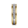 14K Yellow and White Gold Matching Wedding Band - 0.3 ct