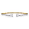 14K Yellow and White Gold Split Cuff Bracelet with Graduating Diamonds - 0.51 ct