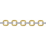 14K Yellow and White Gold Square Link Tennis Bracelet with Diamond Link Connectors - 0.65 ct