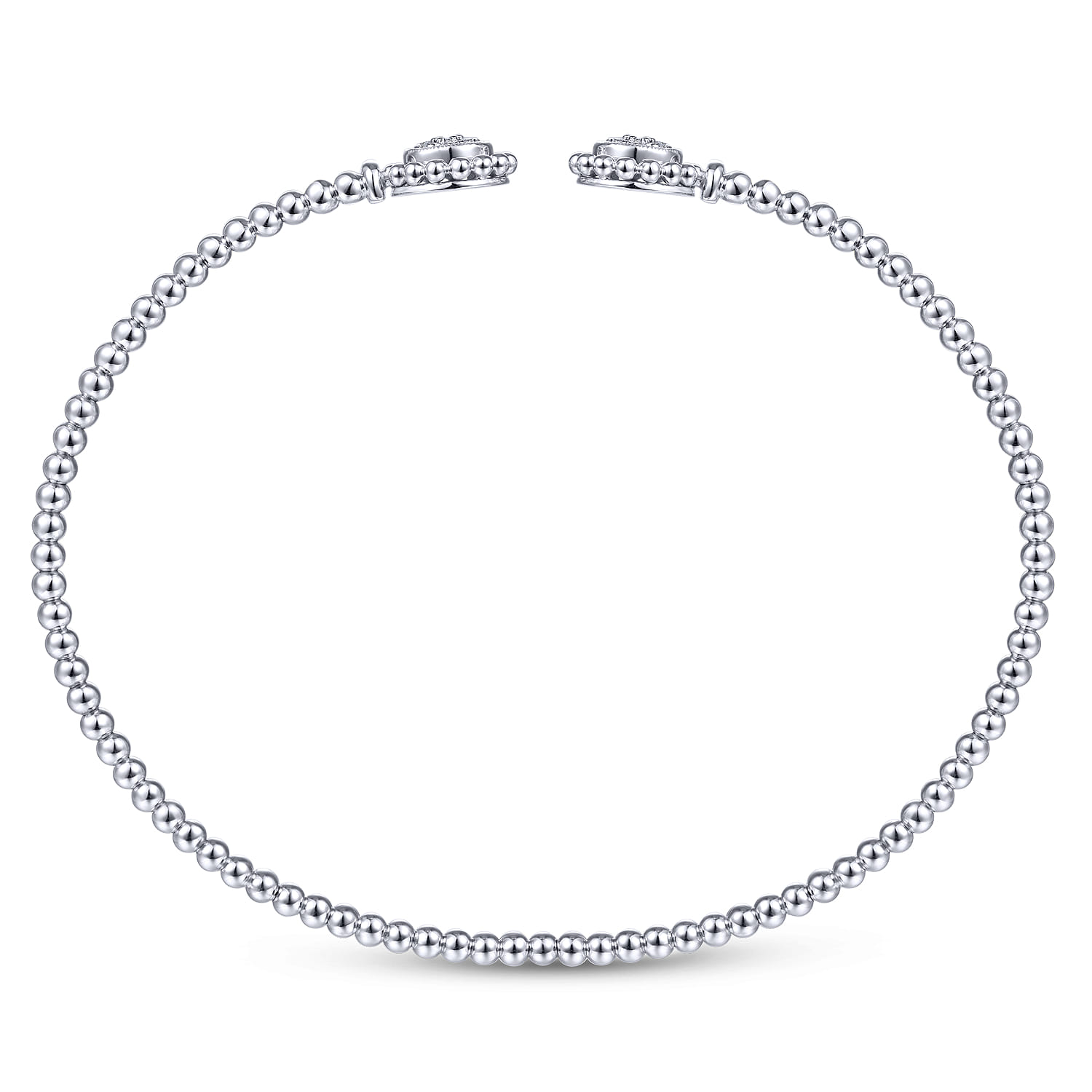 14K white gold bangle with diamonds - 0.18 ct - Shot 3