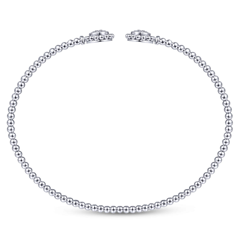 14K white gold bangle with diamonds - 0.18 ct - Shot 3