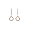 14k Rose Gold Open Teardrop Diamond Drop Earrings - 0.3 ct