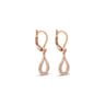 14k Rose Gold Open Teardrop Diamond Drop Earrings - 0.3 ct