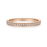 14k Rose Gold Pave Diamond Eternity Stackable Ring - 0.12 ct
