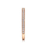 14k Rose Gold Pave Diamond Eternity Stackable Ring - 0.12 ct