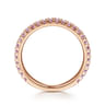 14k Rose Gold Pink Sapphire Stackable Ring