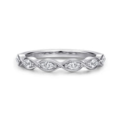 14k White Gold Diamond Matching Wedding Band