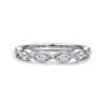 14k White Gold Diamond Matching Wedding Band - 0.23 ct
